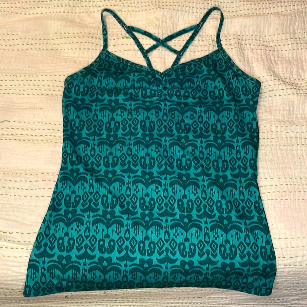 Prana size small teal bralette tank
